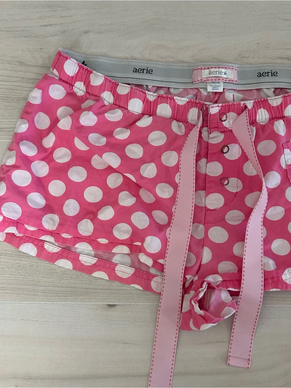 y2k polka dot aerie mini shorts